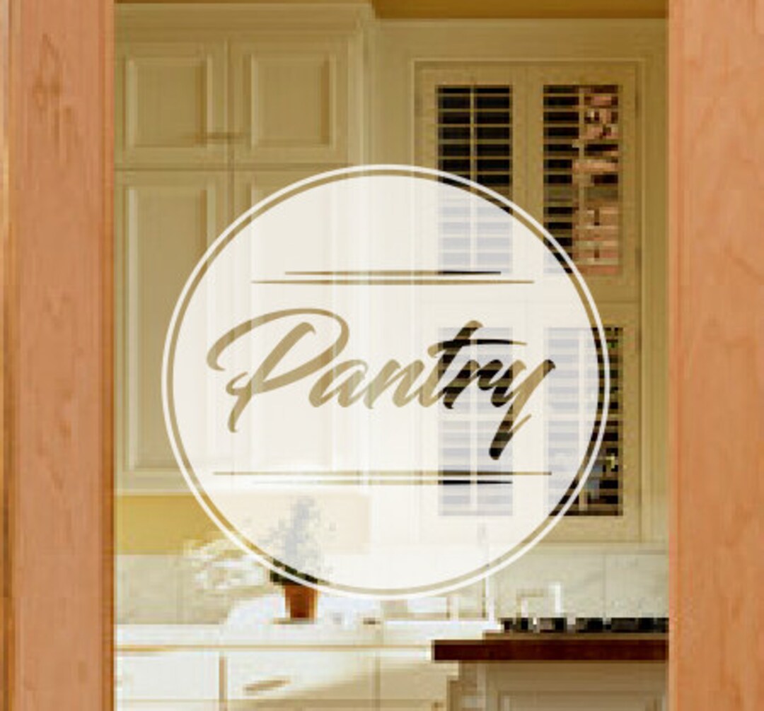 Pantry Door Decal, Frosted Glass Decals, Etched Vinyl Decal, Frosted