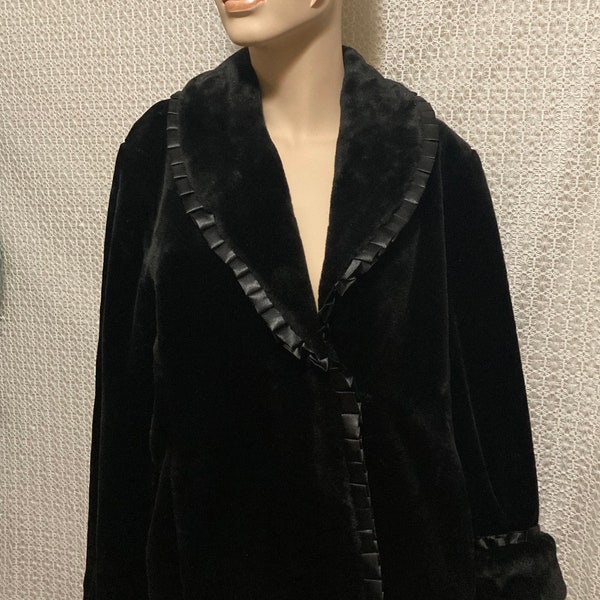 Black Fur Coat - Etsy