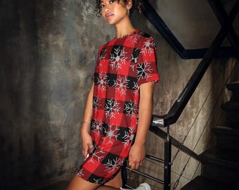 Buffalo Plaid Dress for Christmas Party and Holiday Apparel, Red Dress for  Women, A-line Dress With Belt, Gift for Her, Unique Gift - Etsy