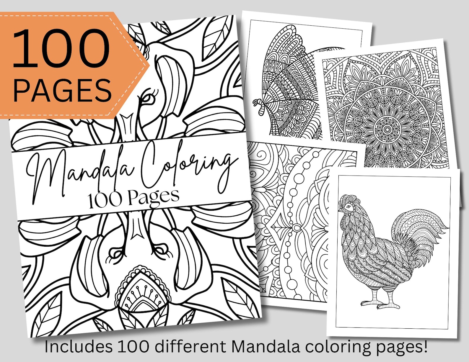 Printable Coloring Book, Digital Coloring Books, Mandala Coloring ...