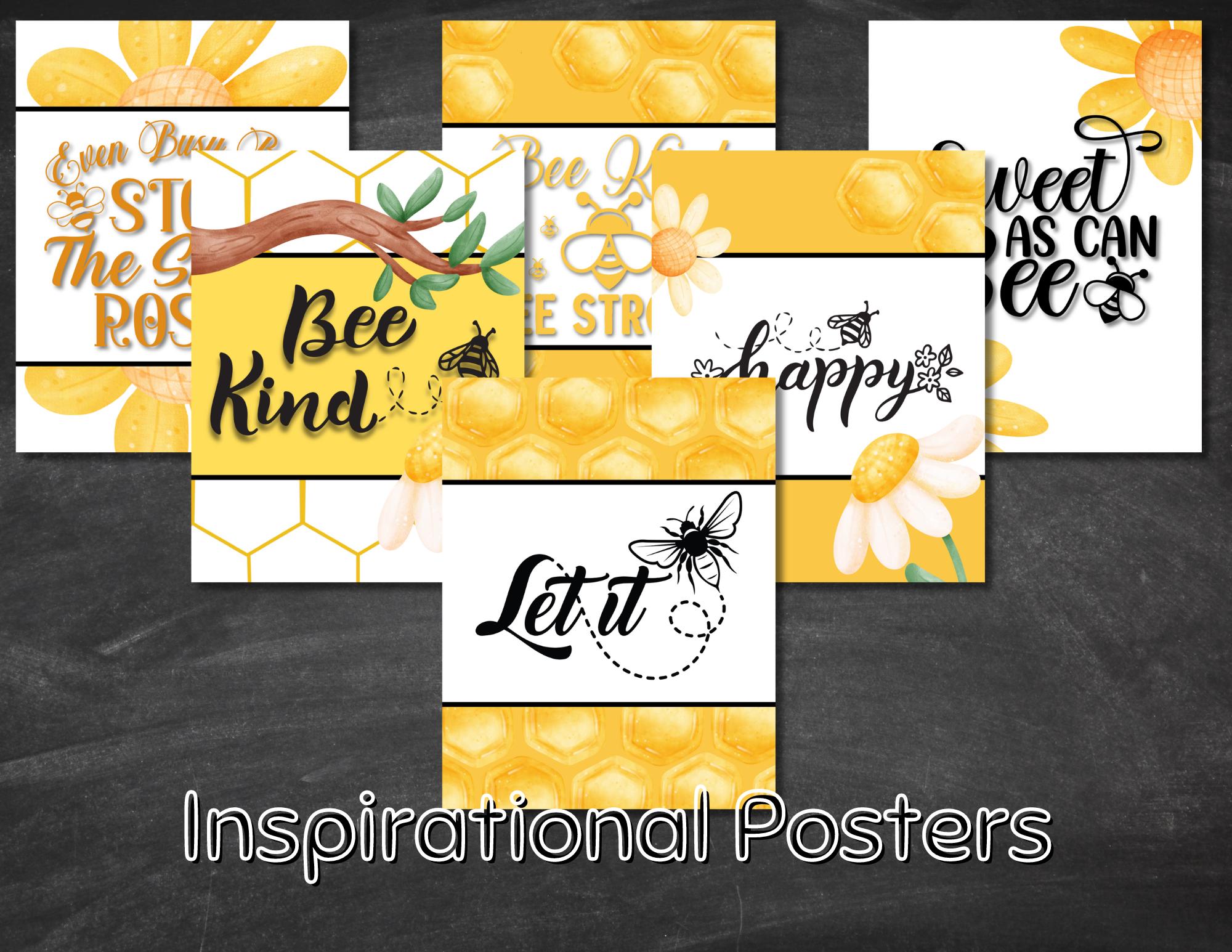 DIGITAL Bee Themed Classroom Decor Bundle, Classroom Decoration, Bee ...