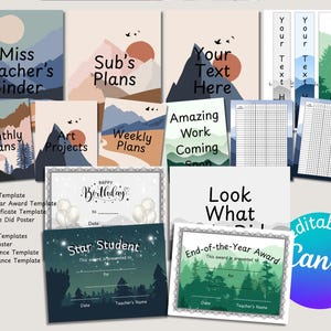 Mountain Adventure Themed Classroom Decor Bundle, Teacher, Mountain ...