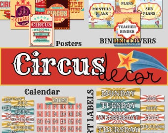 DIGITAL Circus Themed Classroom Decor Bundle, Teachers, Classroom Decor, Circus Decor, Cute Classroom Decor, Themed Classroom, Teacher Decor