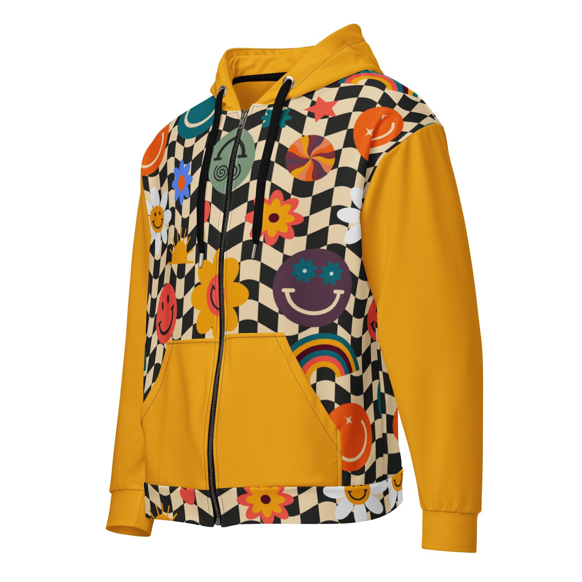 Smiley Face Zip up Hoodie - Etsy