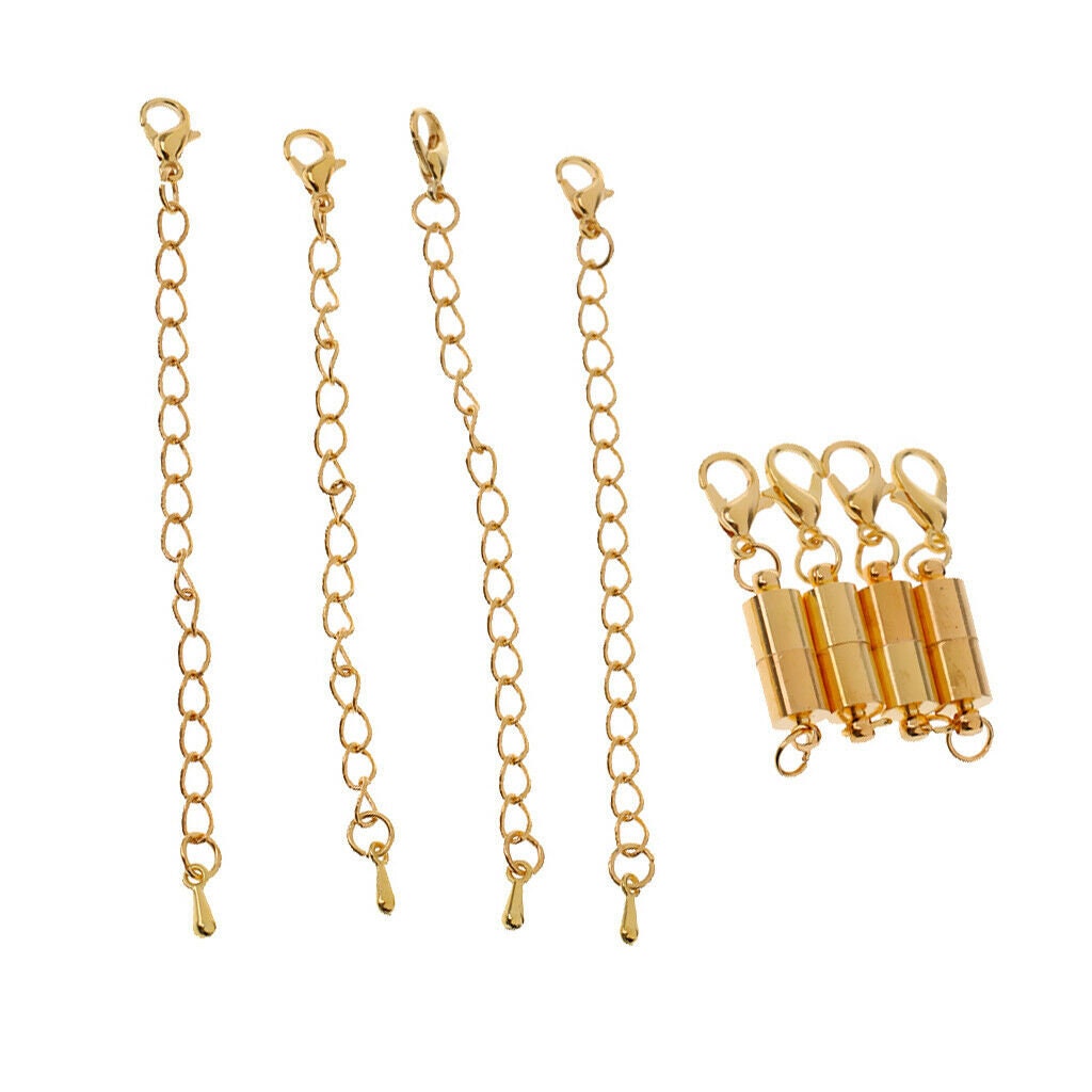 Gold plated Extender chain and clasp For Necklace or Bracelet