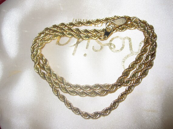 Lovely vintage goldtone twisted necklace chain 20"