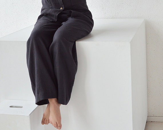 Linen pajama trousers / Sizes XS-2XL / Soft linen trousers /  Woman Linen pajama pants / Linen loungewear