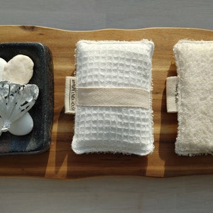 ZERO WASTE sponge, Linen reusable sponge, Unsponge for kitchen, Face washable sponge, Eco home care, face care