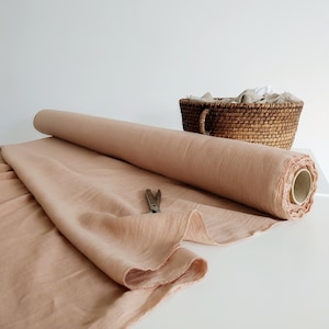 100% linen fabric, 200 GSM linen, Soft PEACH linen fabric