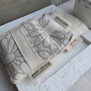 ZERO WASTE sponge, Linen reusable sponge, Unsponge for kitchen, Face washable sponge, Eco home care, face care