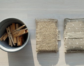 ZERO WASTE spons, Linnen herbruikbare spons, Unsponge voor de keuken, Face washable spons, Eco thuisverzorging, gezichtsverzorging