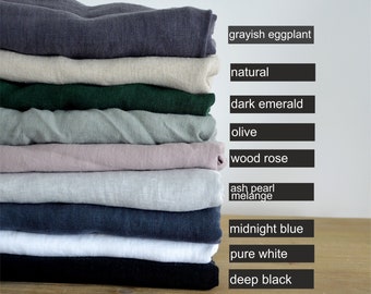 100% Linen and hemp fabric samples - Linen and hemp fabric for bedding