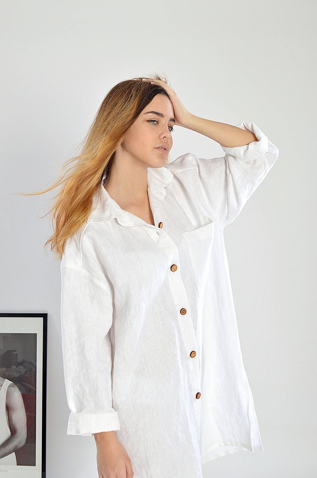 【BAON】[unisex] Afugo Linen See-through Over Shirt 1_1834b2f7-9f16-43d9-9068-