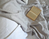 Heavy weight linen throw blanket - Soft  linen throw - Thick (400g/m2) linen bed cover - Natural Baltic linen blanket - Light grey bedding