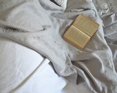 Heavy weight linen throw blanket - Soft  linen throw - Thick (400g/m2) linen bed cover - Natural Baltic linen blanket - Light grey bedding