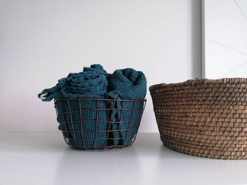marupeLINENhouse Linen Waffle Towel - Thumbnail 3