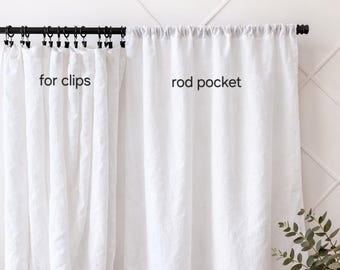 Large linen curtains Natural white Custom size curtains