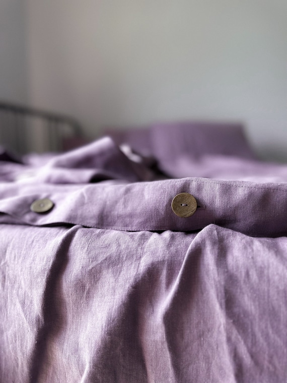 100% HEMP duvet cover, Blueberry sorbet hemp bedding, Stonewashed hemp duvet cover, King Queen hemp duvet cover