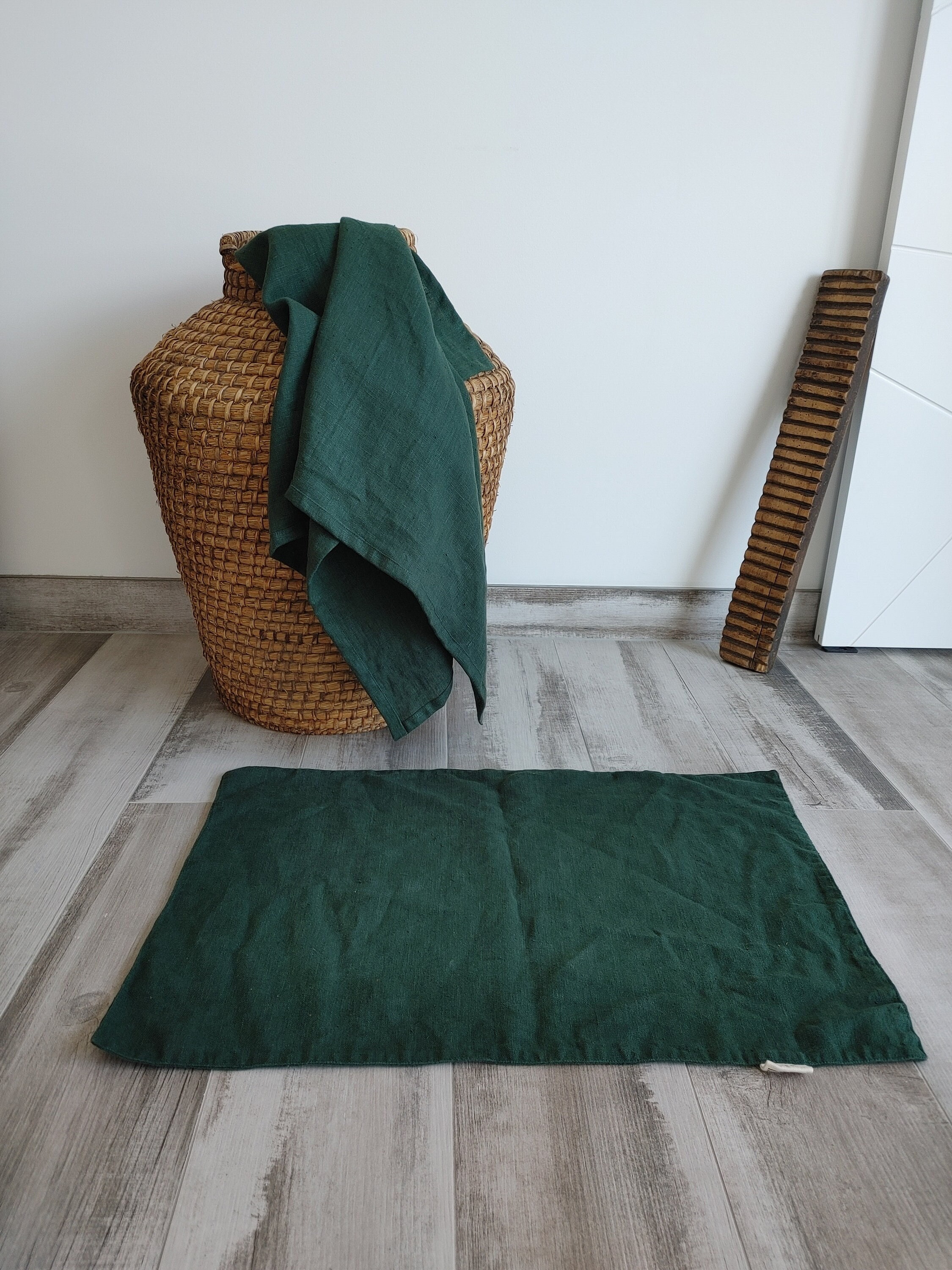 Dark Green Bath Rug 