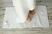 Linen bath mat, linen double-layered mat, White bath mat rug 