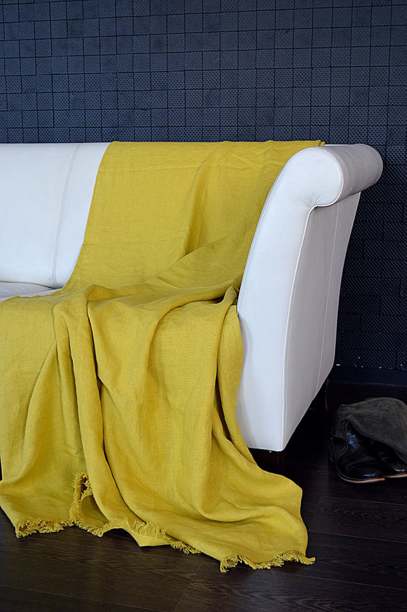 Linen Throw Blanket / Heavy Weight Linen Blanket / Softened Etsy UK