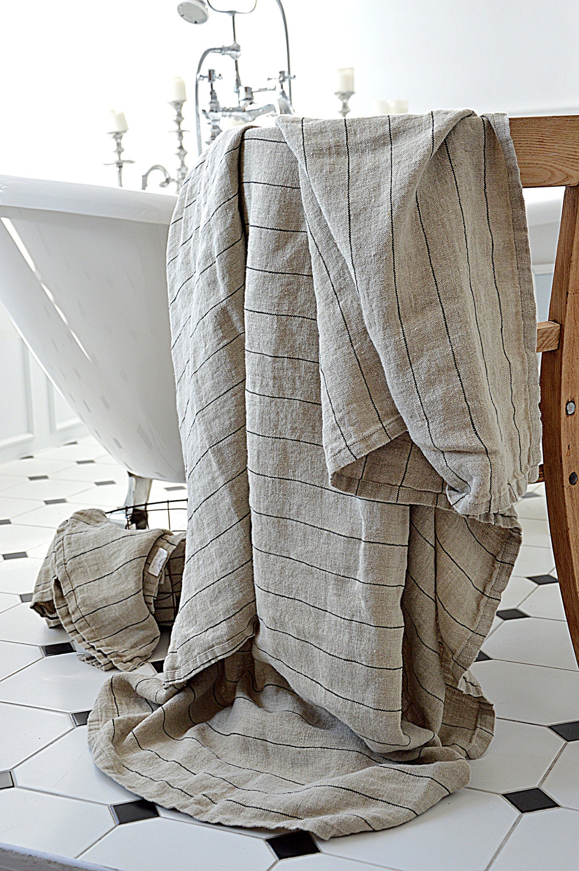 Linen Bath Sheet / Linen Bath Towel / Stonewashed Linen SPA Etsy