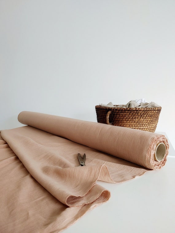 100% linen fabric, 200 GSM linen, Soft PEACH linen fabric