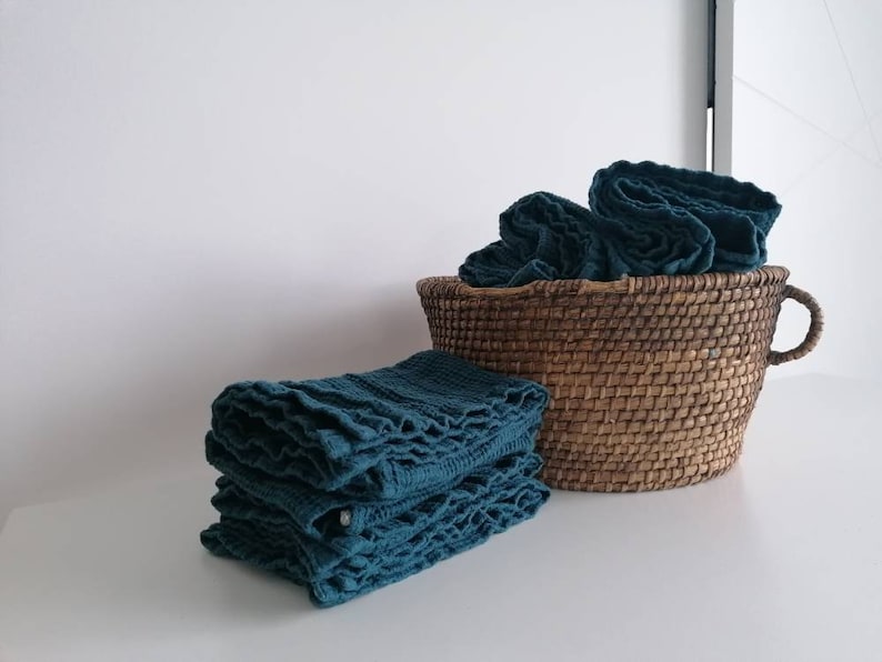 marupeLINENhouse Linen Waffle Towel - Thumbnail 5