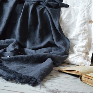 Linen throw blanket / Heavy weight linen blanket / Softened thick linen coverlet / Summer blanket image 7