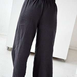 Linen loose pants / Woman's linen pants / Linen trousers / Sizes XS-2XL / Soft linen trousers / Linen pajama Pants / White linen pants image 9