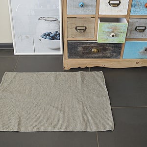 Knitted Linen Kitchen Floor Mat Rubber Back Double Side Anti Slip