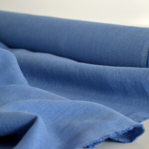 100% linen fabric, 200 GSM linen, Soft FRENCH BLUE linen fabric, Lithuanian linen image 6