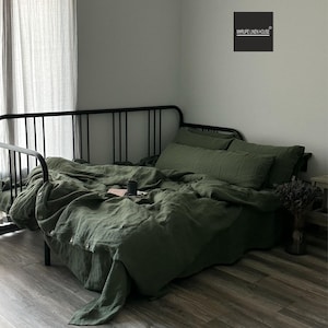 100% HEMP bedding set, AUTUMN GRASS set of 3 pcs duvet cover and 2 pillowcases, Hemp bedding set, hemp duvet cover