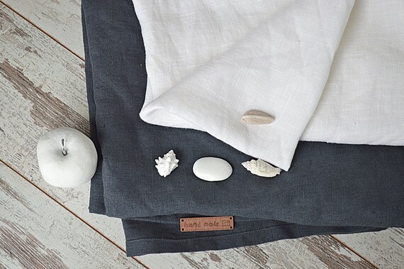 Linen Bath Towel Set / Towels for Her and for Him / Heavy Weight