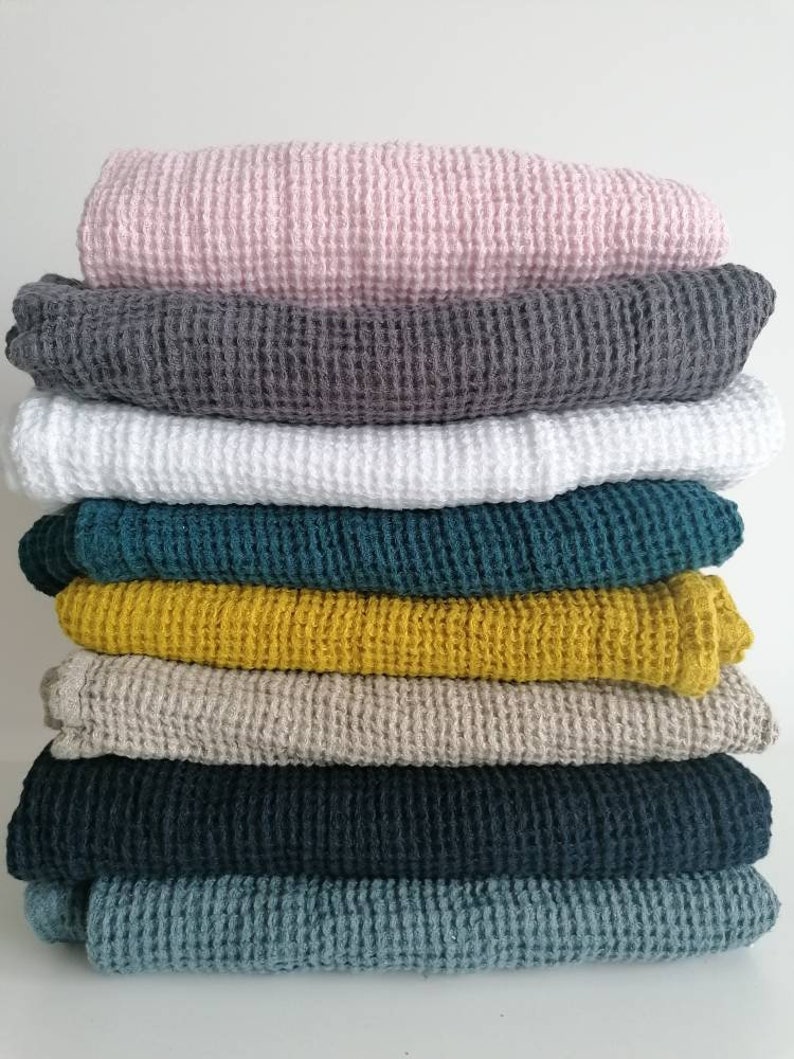marupeLINENhouse Linen Waffle Towel - Thumbnail 2