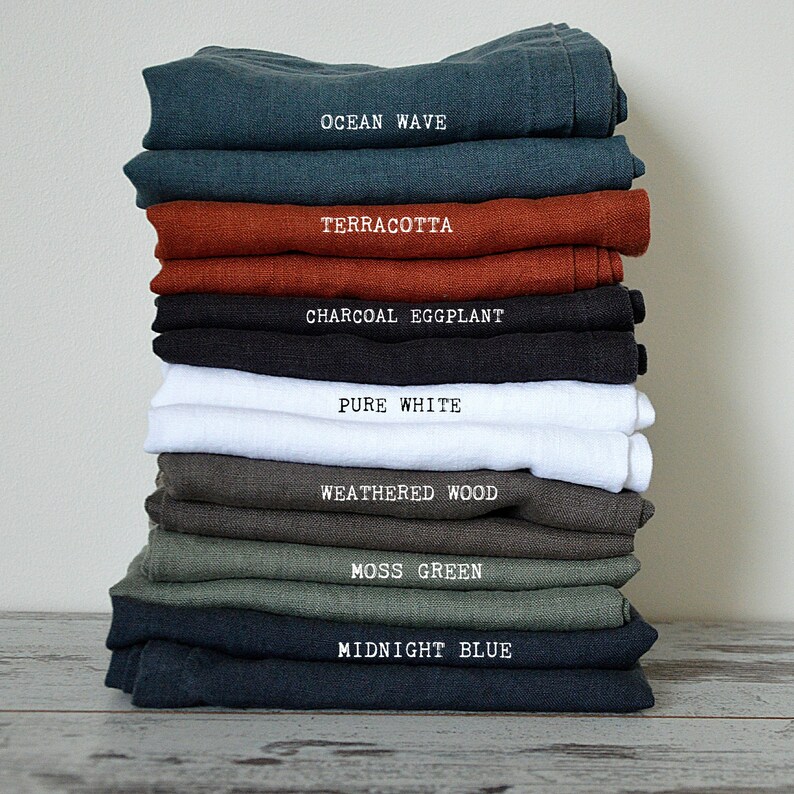 Linen napkin set / 19 colors / Dinner linen napkin / Set of 4 Etsy