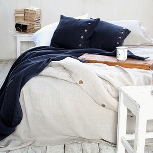 Linen throw blanket / Heavy weight linen blanket / Softened thick linen coverlet / Summer blanket image 8