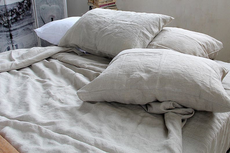 Softened Linen Pillowcase / Stonewashed Bed Pillowcases / Etsy
