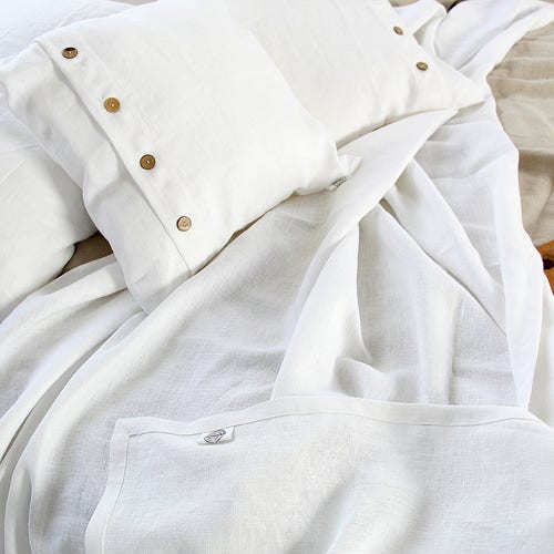 Linen Throw Blanket White Linen Throw Softened Linen Bed Etsy Australia