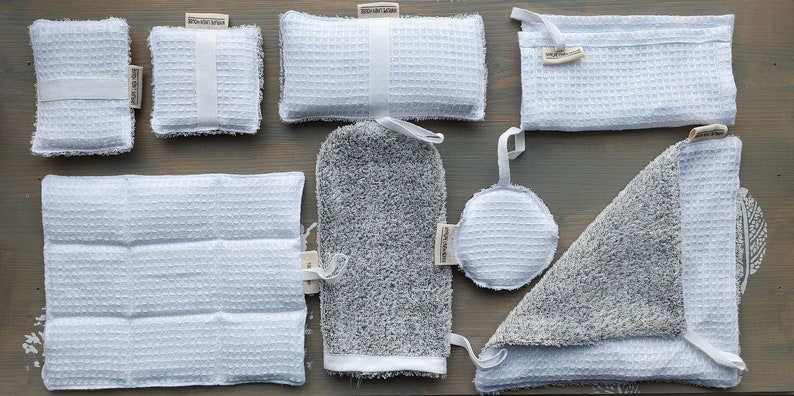 ZERO WASTE Linen Body Washcloth, Peeling Linen Reusable Washcloth, Body ...