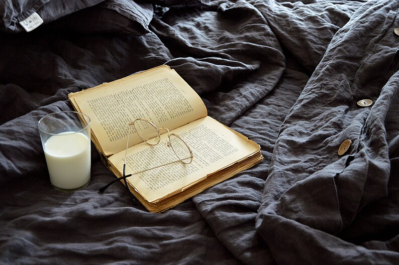 Linen Duvet Cover Midnight Blue Duvet Cover Soft Linen Etsy