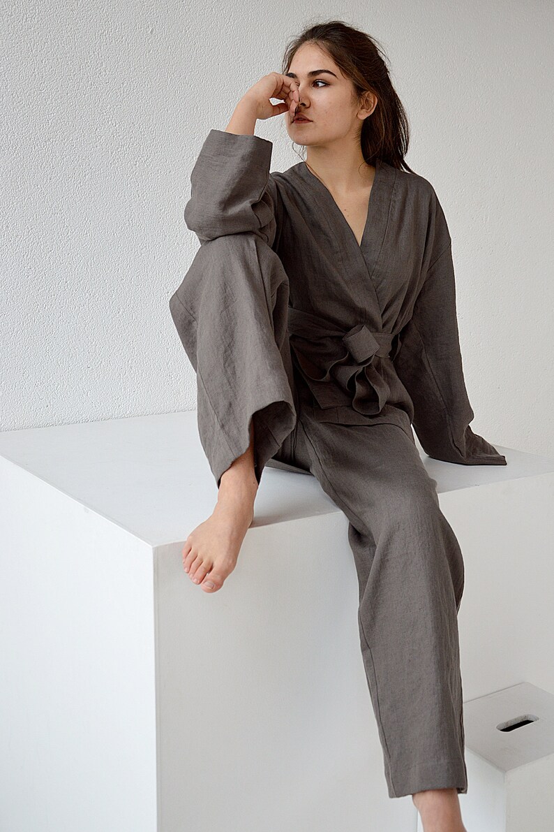Ensemble Kimono Traditionnel Pour Homme – Style Japonais Décontracté