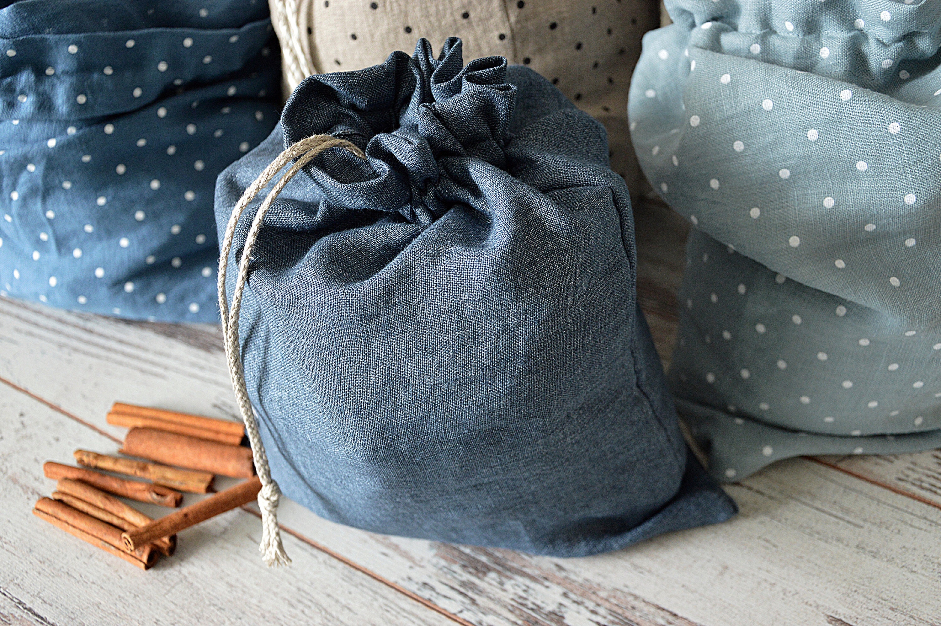Eco storage bag - 100% linen bags - Laundry linen bag ...
