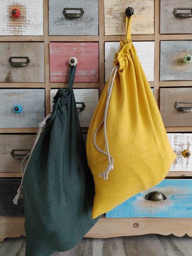 Eco Storage Bag 100 Linen Bags Laundry Linen Bag Large Etsy