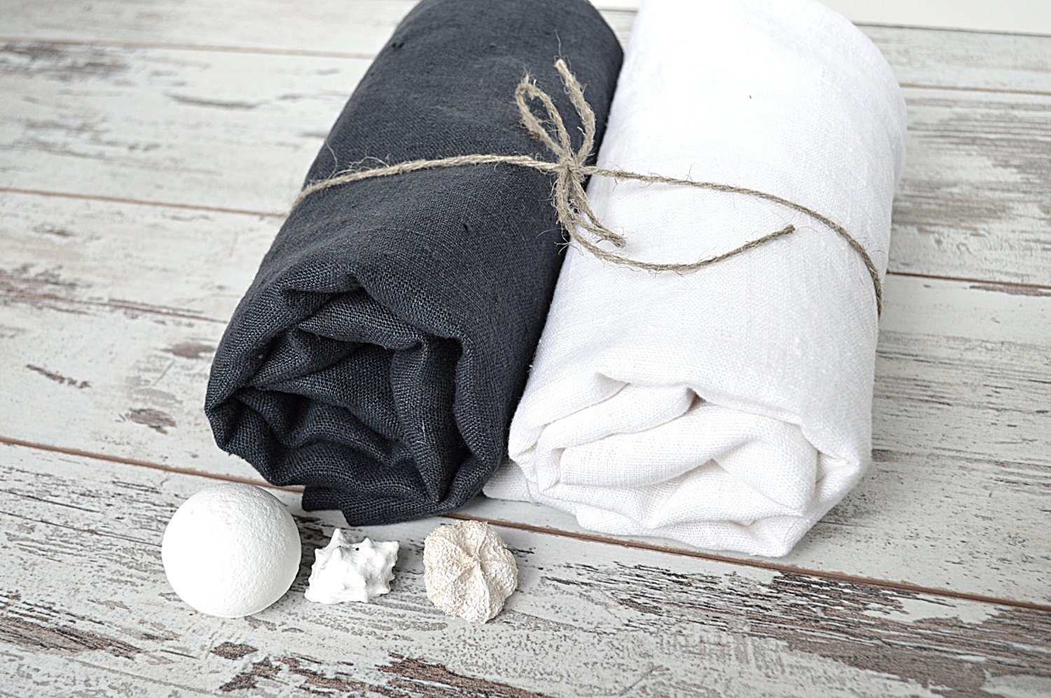 Linen Bath Towel Set / Towels for Her and for Him / Heavy Weight