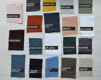 Linen fabric samples - all colors fabric set
