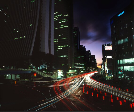 Shinjuku Tokyo Photography Japan Asian City Long Exposure Etsy