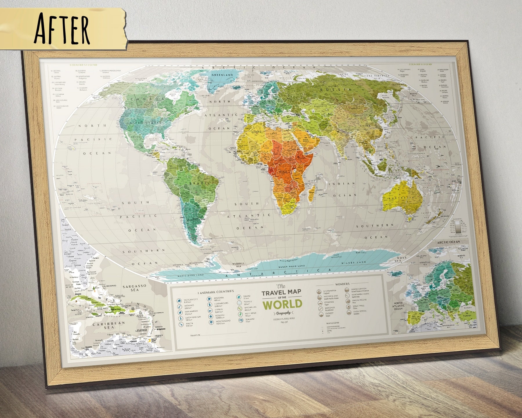 Places We've Been Map Scratchable World Map You Can  Etsy