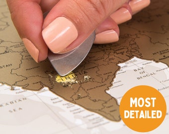 Scratch Off Map with Push Pins -- The Most Detailed Scratch Off Map Available