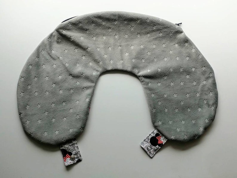 Grey Minnie pillow cover. Empty neck travel pillow case. Neck Etsy